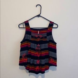 Boho Embroidered Crop Top